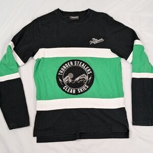 The Hundreds Mens Small Thunder Stealers Clear Skies Color Block Striped Green